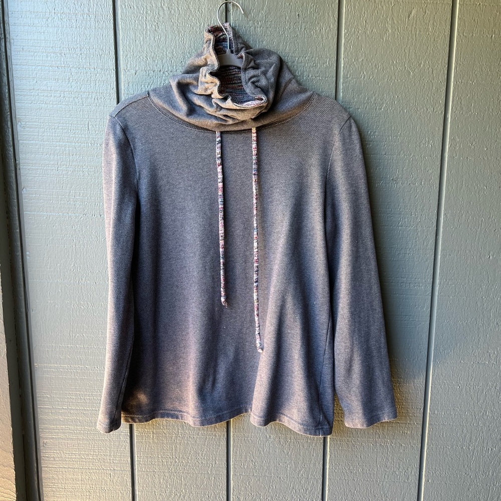 Katrin LeBlond Funnel Neck Gray & Multicolor Sweatshirt
